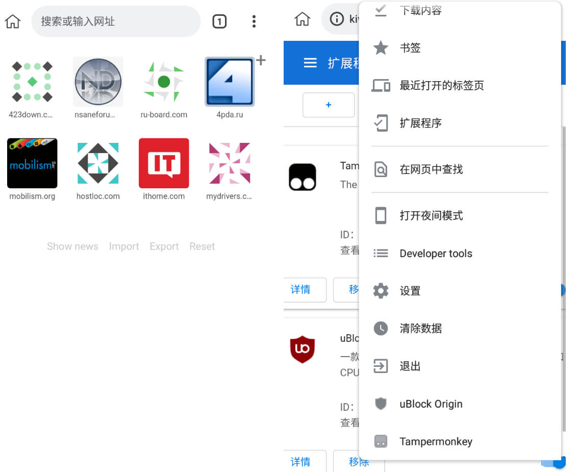 Kiwi浏览器APP 105.0.5195.33 for Android (图1)