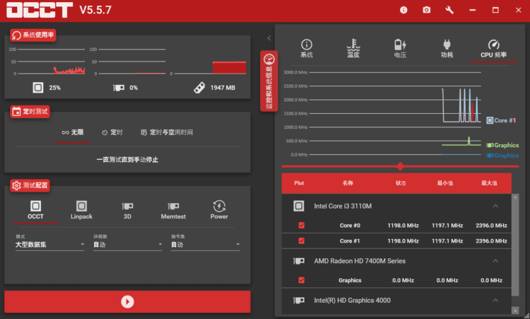 电脑硬件测试软件(烤鸡软件)_OCCT_v11.0.13 (图1)