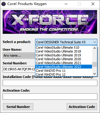 Corel Products KeyGen 2022 by X-FORCE(图1)